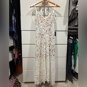 Lulu's Ivory Lace Dress